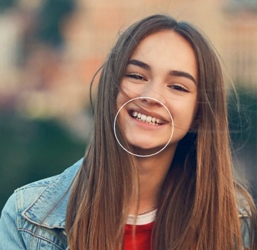 teen girl smiling